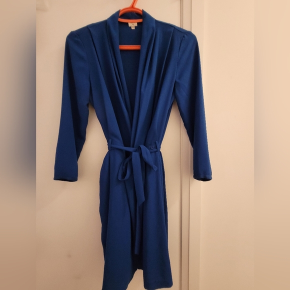 Wilfred Blue Wrap Dress - Picture 1 of 7